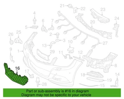 Parrilla de parachoques delantera texturizada negra para Mercedes-Benz C250 C300 C350 2012-2015 Foto 1 de 4