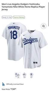NIKE Elite Los Angeles Dodgers Yoshinobu Yamamoto AUTHENTISCH! - WEISS NEU LARGE - Bild 1 von 8