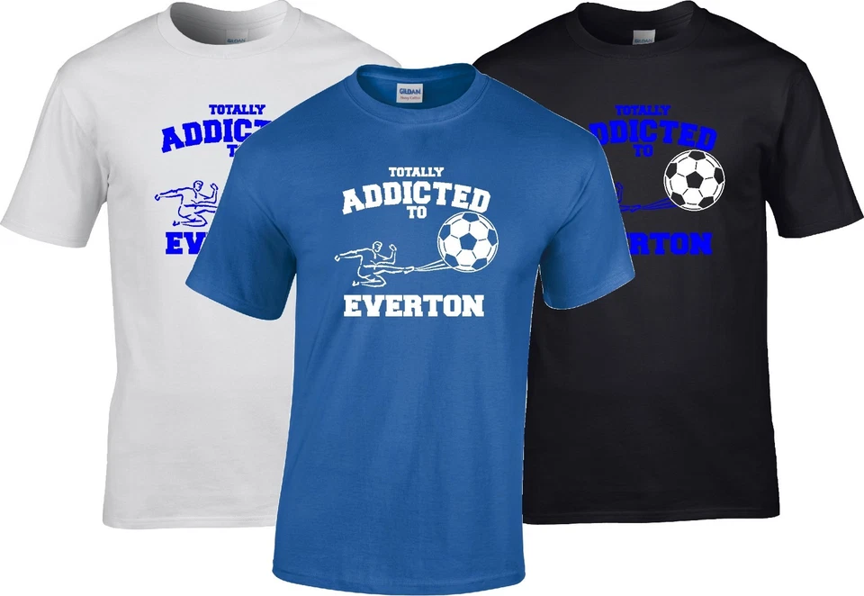 Everton Football - Totally Addicted To Everton Sports Funny Gift T Shirt S - 5XL - Image 1 of 1