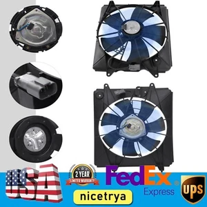 A/C Condenser Cooling Fan Radiator For 2007 2008 2009 Honda CRV CR-V Left +Right - Picture 1 of 15