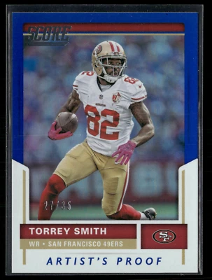 Torrey Smith 2017 Score Blue Artist's Proof 27/35 #239 - Image 1 of 2