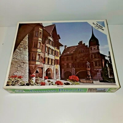 Vintage Whitman 750 Piece Puzzle 18" x 22" Quiet Plaza New Sealed Box - Image 1 of 4