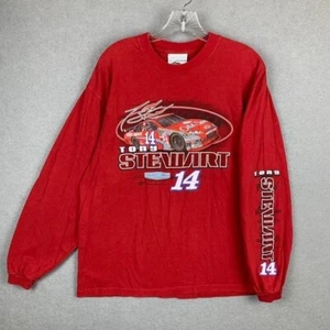Vintage Winners Circle Tony Stewart #14 NASCAR Long Sleeve T-Shirt Red Men's L - Picture 1 of 8