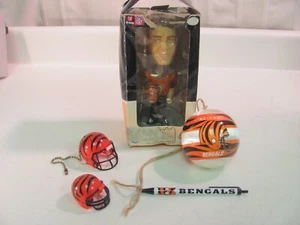 Cincinnati Bengals Lot - Carson Palmer Bobblehead, Pen, Ornament, Helmet - Picture 1 of 11