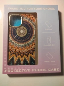Mandala Design Schutzhülle Handy Hülle iPhone 14 Anti-Shock Grip Strap - Bild 1 von 2