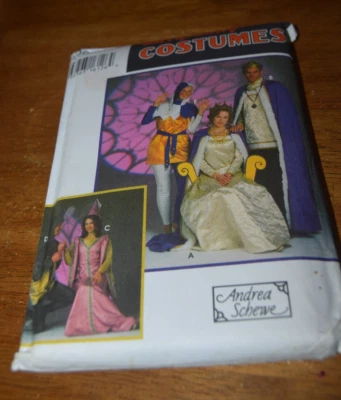 Vintage 1994 Simplicity Costumes 9229 Size BB L XL uncut Jester queen king - Image 1 of 4