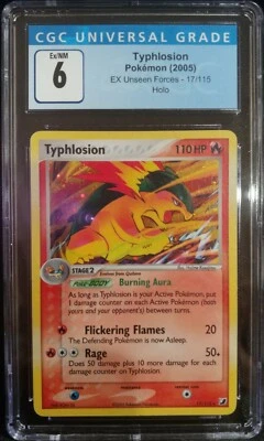 Typhlosion 17/115 EX Unseen Forces Holo Rare CGC 6 Ex/NM Pokemon TCG - Image 1 of 2