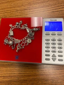 Vintage Sterling Multi-charm Bracelet - Picture 1 of 12