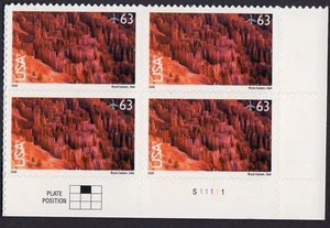 Scott #c139 Bryce Canyon Plate Block of 4 Airmail Stamps - MNH - Picture 1 of 1