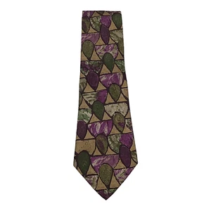 Perry Ellis Mens Silk Abstract Multicolor Designer Tie Length 58" Adult Dress - Picture 1 of 2