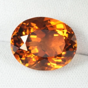 14.60 ct TOP LUSTROUS MADEIRA BEST ORANGE RED NATURAL CITRINE GEMS See Vdo  AIR - Picture 1 of 3