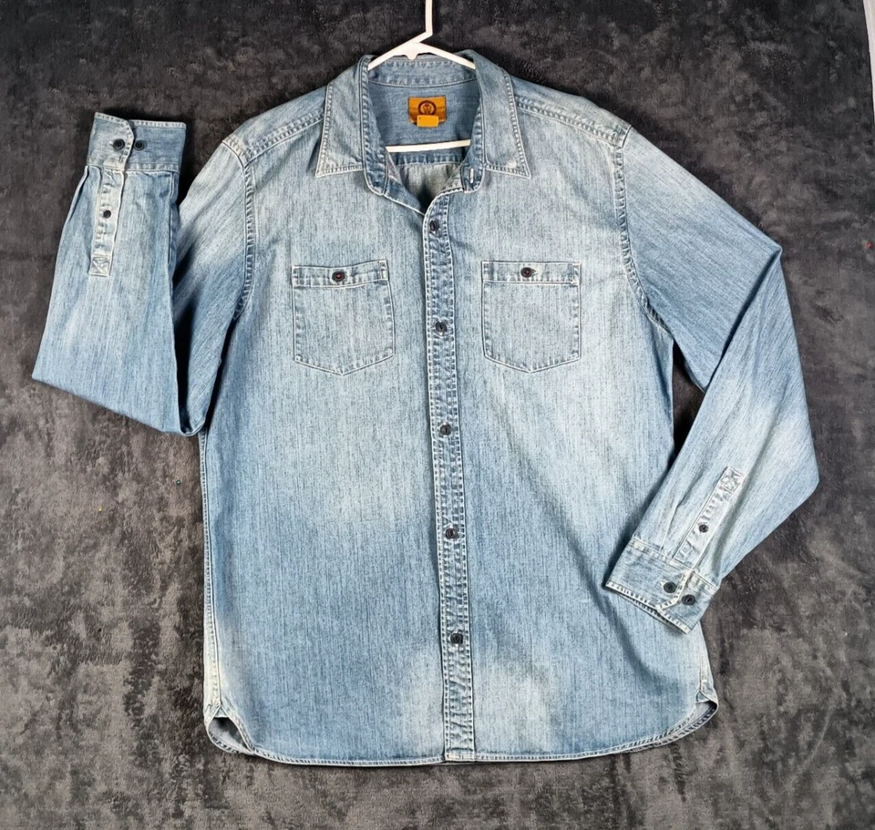 Camisa vaquera Stapleford Workwear para hombre extra grande azul  Foto 1 de 4