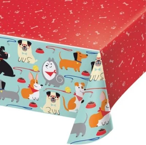 Dog Party Animal Pet Puppy Kids Birthday Party Decoration Plastic Tablecover - Picture 1 of 1