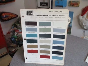 PAINT COLOUR REFERENCE 1964 R-M CADILLAC  AUTOMOTIVE  PAINT CHIPS SAMPLE - Bild 1 von 2
