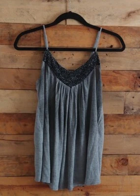 Silence + шум бисером Cami бак Sz S серый Flowy фея гранж Urban Outfitters - Изображение 1 из 4