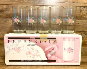 SET OF 10 - LIBBEY PFALTZGRAFF - TEA ROSE - 16 OZ. TUMBLER GLASSES - Picture 1 of 2