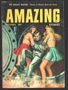 Amazing Stories 12/1956-Spicy women capture Spaceman-Ed Valigursky - Picture 1 of 2