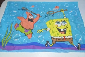 Vintage SpongeBob Squarepants Nickelodeon Pillow Case Double Sided Y2K - Picture 1 of 10