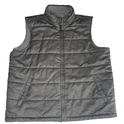 Chaleco Johnston & Murphy Para Hombres XL Gris Acolchado Forrado de Vellón Puffer Prendas Exteriores Cremallera Foto 1 de 4