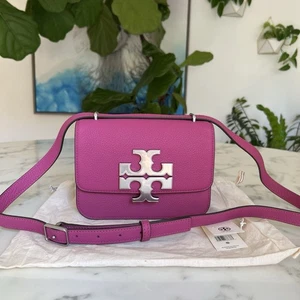 Neu mit Etikett Tory Burch kleine Eleanor wandelbare Schultertasche aus Klempnerleder Wildleder - Bild 1 von 15