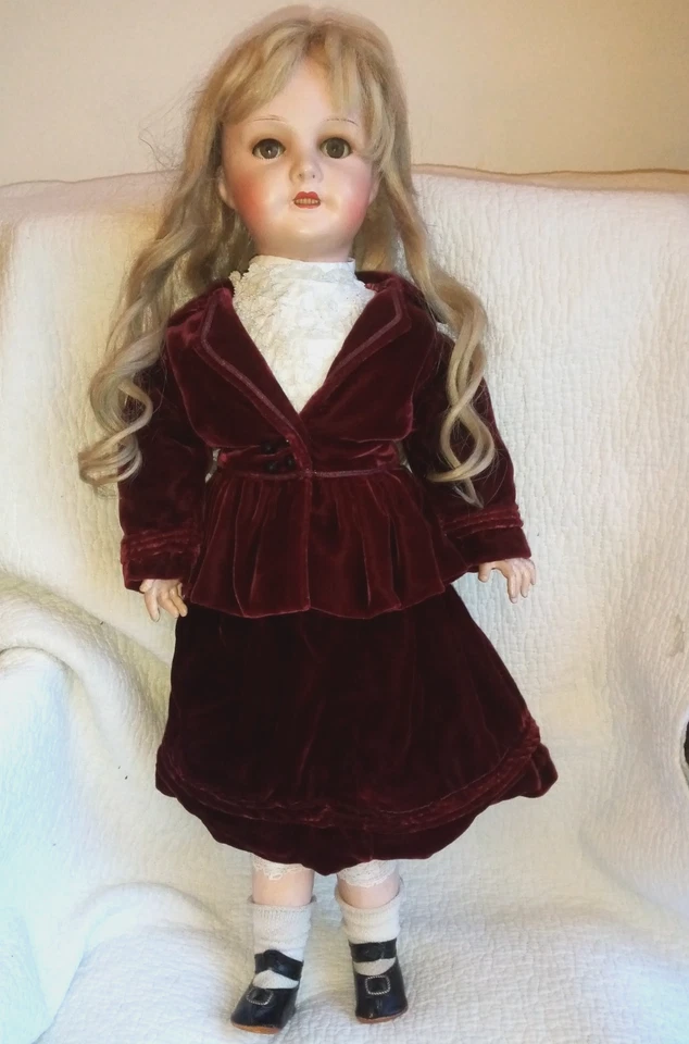 POUPEE ANCIENNE SFBJ PARIS 301 TAILLE 11 EN COMPOSITION ET BOIS - Photo 1/4