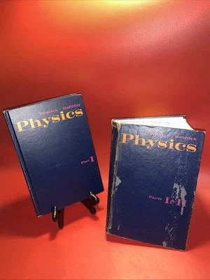 PHYSICS PARTS 1-1 & 2 - DAVID HALLIDAY & ROBERT RESNICK - 1966 - Hardcover Books - Image 1 of 4