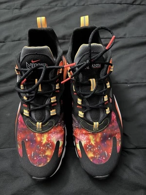 NIKE AIR MAX 270 REACT SUPERNOVA GALAXY BLACK ORANGE WHITE 720 95 CW8567-001 11 - Image 1 of 4