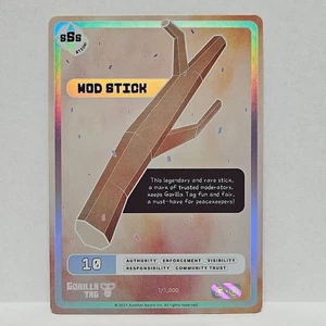 Gorilla Tag Mod Stick Trading Card 1/1000 Holo Foil Holofoil Super Rare NEW - Picture 1 of 2