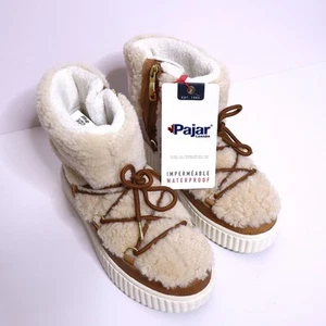 PAJAR Ceria Shearling Trimmed Boot Leather Waterproof Winter Casual Women's 8 - Picture 1 of 12
