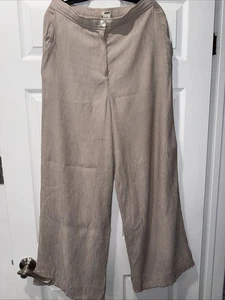 Jason Wu Damen Hose Large Crinkle High Waist weites Bein fließend beige creme neu - Bild 1 von 10