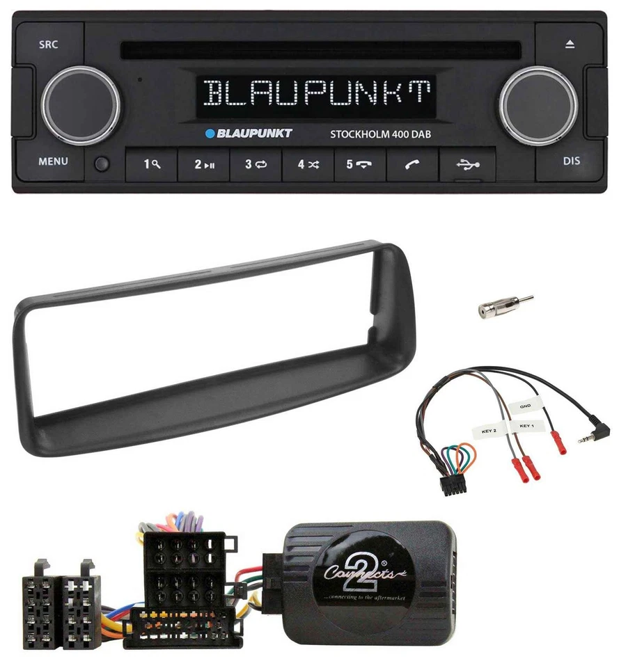 Blaupunkt Lenkrad Bluetooth DAB CD USB Autoradio für Peugeot 206 CC 1998-2002 - Bild 1 von 4
