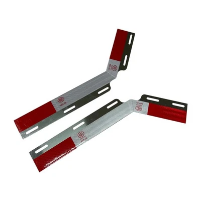 Par de tiras reflectoras en ángulo de aleación de aluminio de 24"x3" para colgadores de guardabarros para camioneta Foto 1 de 4