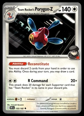 Team Rocket's Porygon-Z 155/182 SV10: Destined Rivals - Image 1 of 2