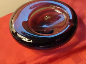 VINTAGE RETRO 1950 SIGNIERT & DATIERT DÄNISCHER HOLMEGAARD EIFÖRMIGE GLASSCHALE ASCHENBECHER - Bild 1 von 12