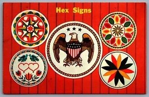 Postcard Pennsylvania c1960s Greetings From The Dutch Country Hex Signs - Picture 1 of 2