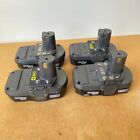 Lot of 4 Ryobi One + 18v Batteries P102 P189 FOR PARTS DO NOT CHARGE
