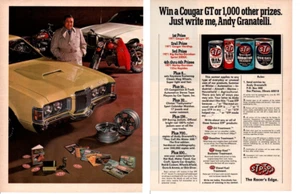 1971 WIN A COUGAR / ANDY GRANATELLI ~ ORIGINAL 2-PAGE STP AD - Picture 1 of 1