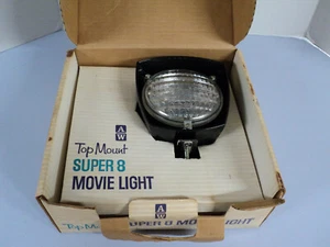 Atlas Warner Top Mount Super 8 Movie Light Model 888 with Box Tested Works - Picture 1 of 10