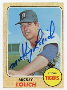MICKEY LOLICH  Signed 1968 Topps #414 Tigers  Guaranteed Authentic KOA - Bild 1 von 1
