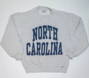 Vintage Russell Athletic NORTH CAROLINA Pullover Crewneck Sweatshirt L USA UNC - Picture 1 of 18