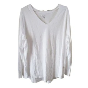 Terra & Sky White V-Neck Soft Long Sleeve Top - Picture 1 of 3