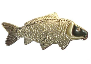 Common Carp Freshwater Game Fish Angling Fisherman Angler Enamel Pin Badge NEW - Picture 1 of 2