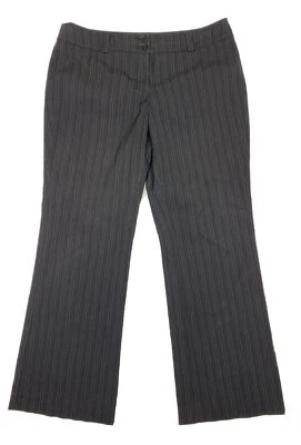 NYC Women Size 10 (Measure 32x29) Black Striped Bootcut Dress Pants - Image 1 of 4