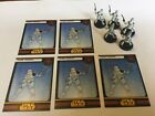 5 x Clone trooper Star Wars Miniatures + Stat Card