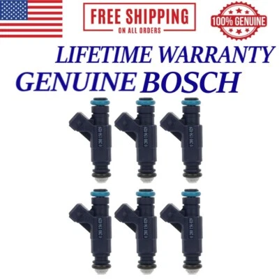 OEM Bosch 6X Fuel Injector Fits 2001-2003 Mercury Mountaineer V6 4.0L 0280156029 - Изображение 1 из 4