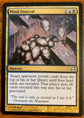 2013 MTG Wizard of the Coast Modern Masters Mind Funeral #181/229 Used - Image 1 of 2