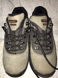 Hi-Tec Womens 8.5 Mid Top Hiking Sneakers Boots Brown Leather Lace Up - Picture 1 of 8