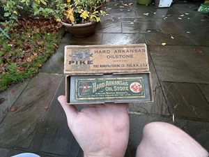 Very Old Pike Hard Arkansas Oilstone / Sharpening Stone - Picture 1 of 14