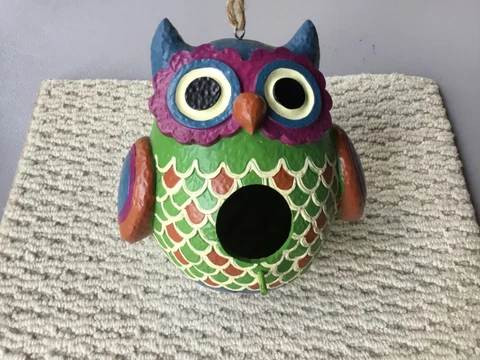 New Spoontiques Resin Birdhouse Owl Birdhouse #83U Cover