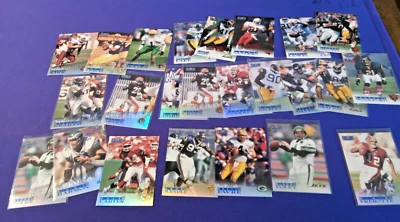 24 1996 PRO LINE HEADLINERS PRINTER'S PROOF BRETT FAVRE JOHN RANDLE DALE CARTER - Image 1 of 4